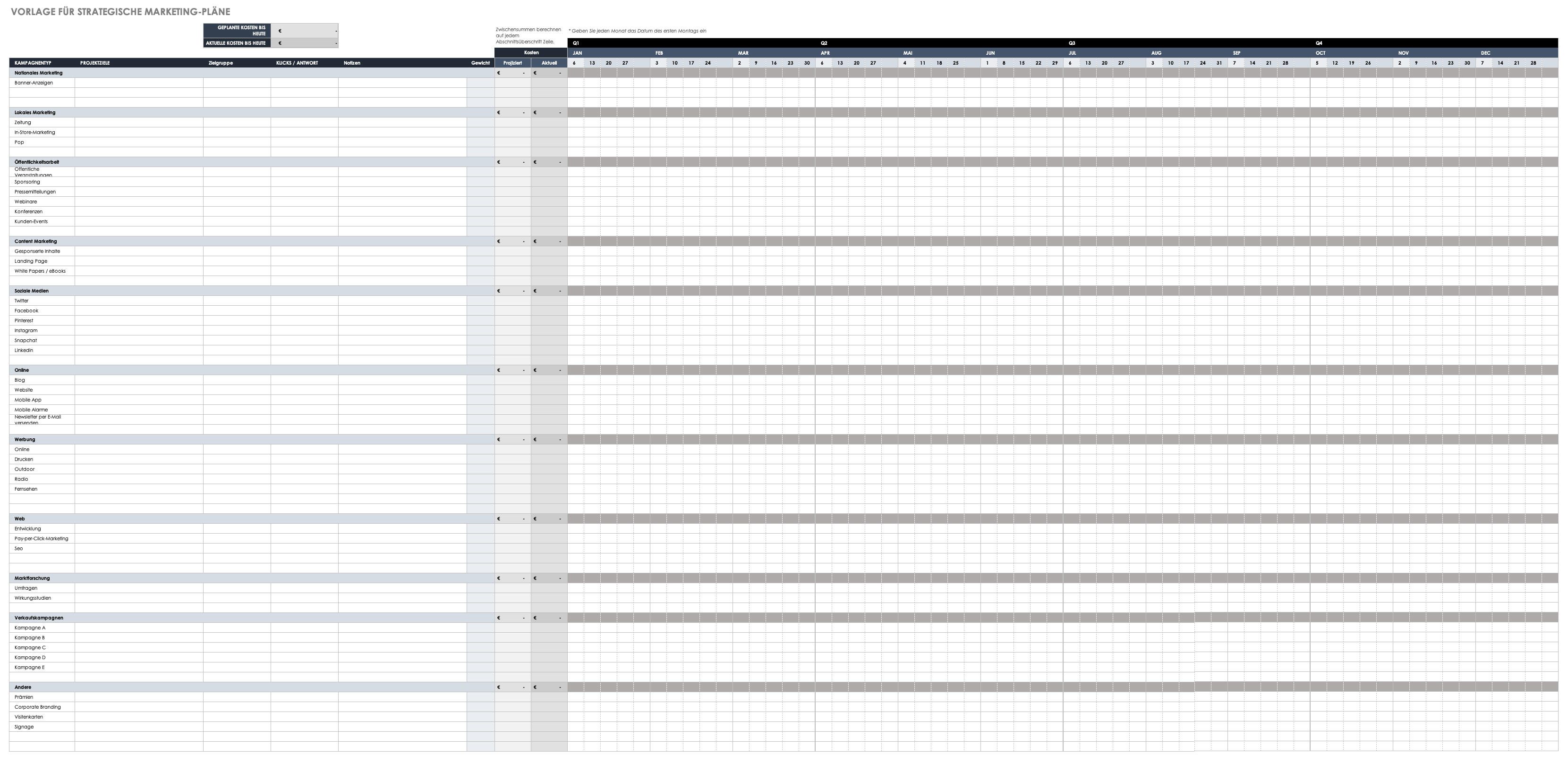 Strategic Marketing Plan Template German