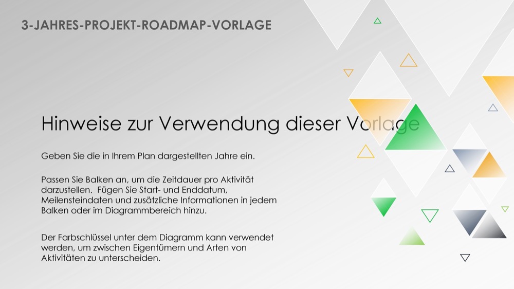 3-Jahres-Projekt-Roadmap-Vorlage