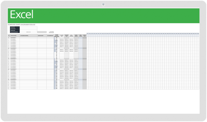 Vorlage für komplexe Gantt-Diagramme