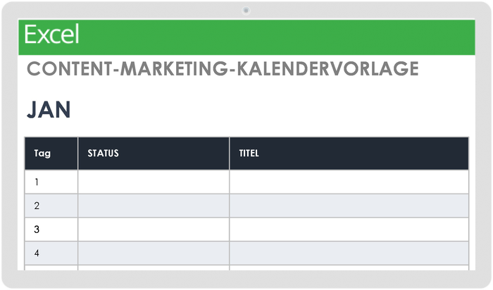 Content Marketing Calendar 49485 - DE