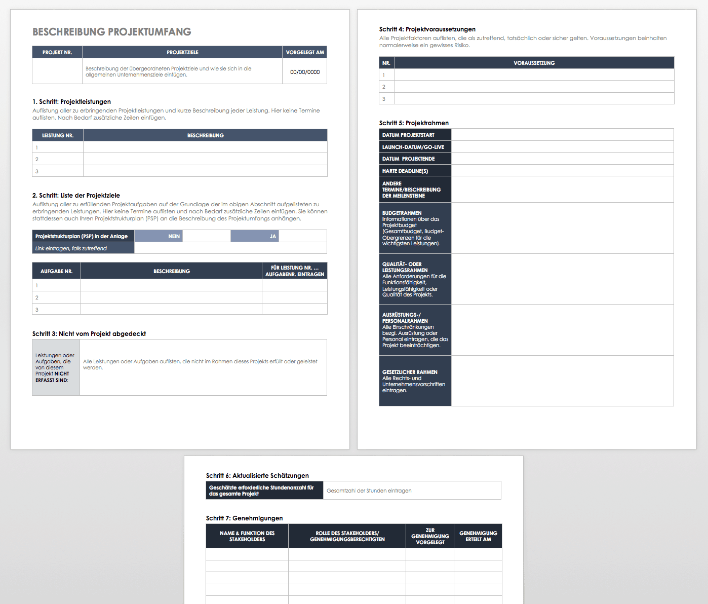 Project Scope Statement German