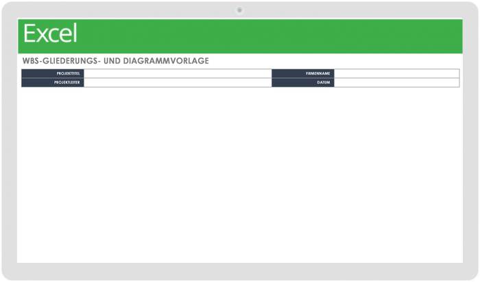 WBS Gliederung und Diagrammvorlage